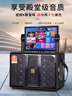 爵士龙F1便携式视频音响广场舞K歌音箱